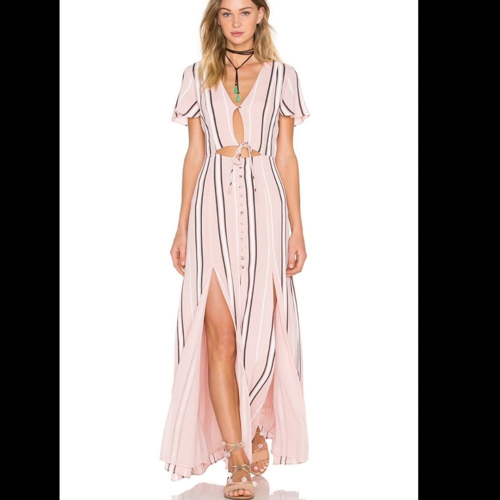 Privacy Please Maxi sherman dress in pink